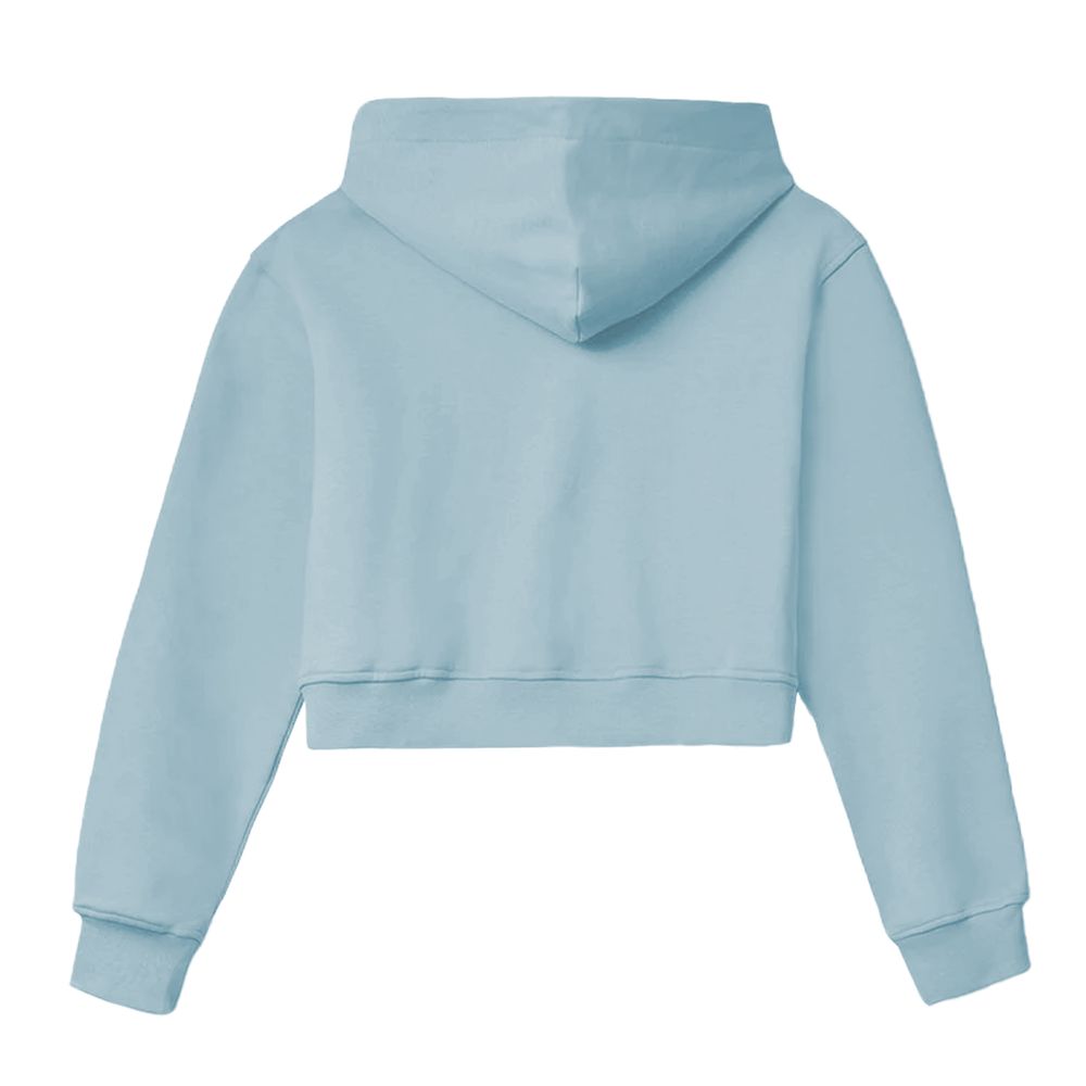 "Blue Cotton Women's Cropped Sweater"
