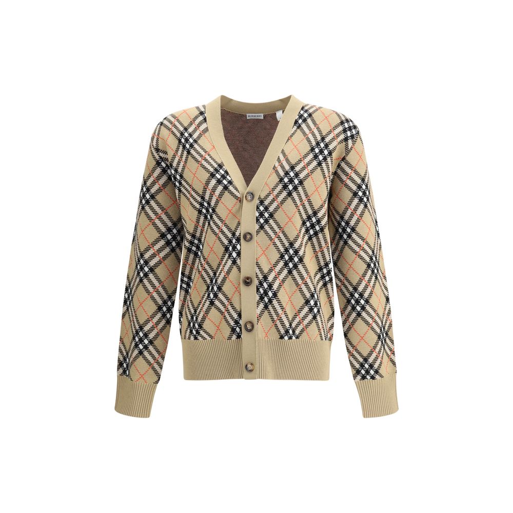 Cardigan din lână cu model Archive Check
