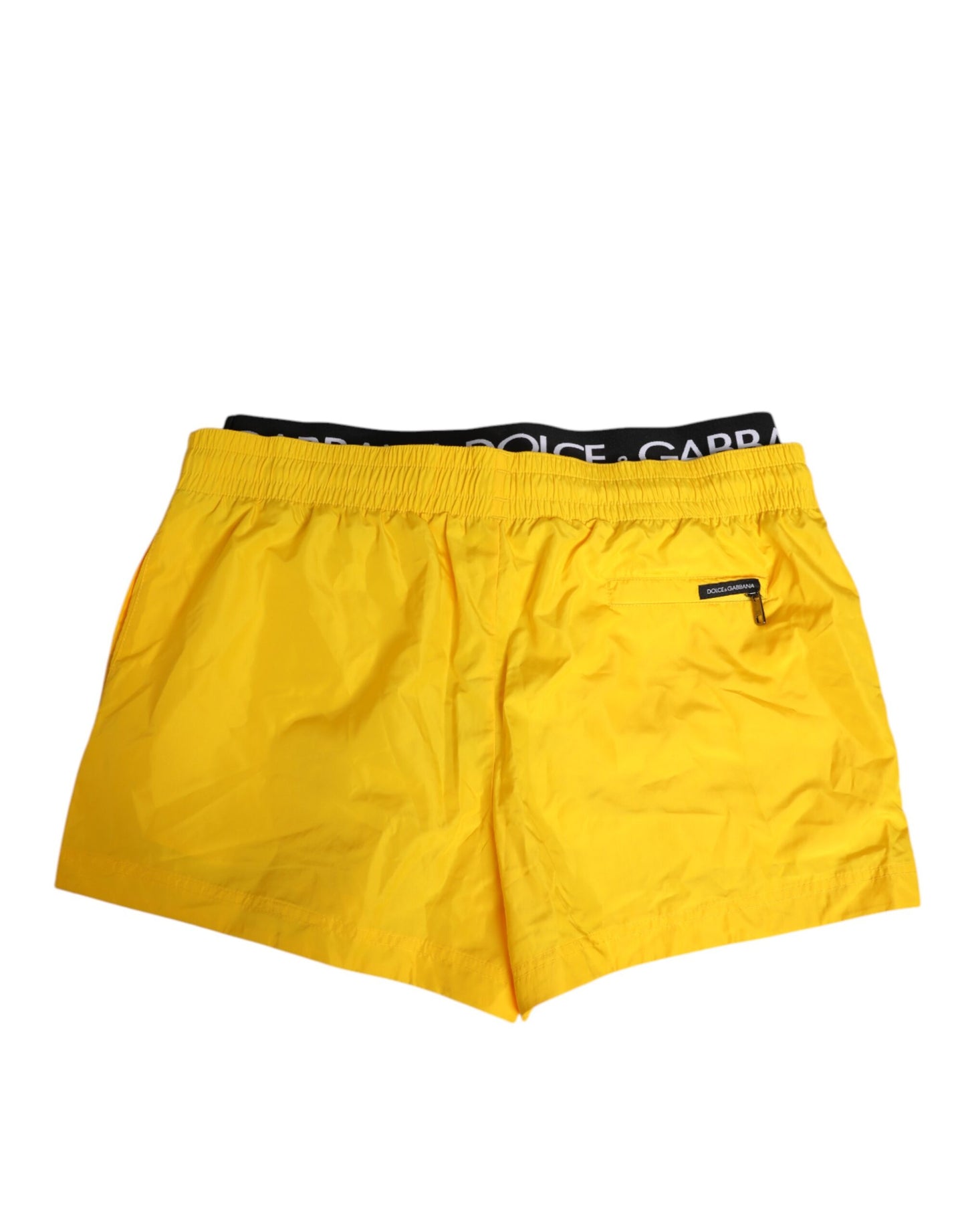 Costum de baie galben cu șnur pentru plajă, pantaloni scurți pentru bărbați