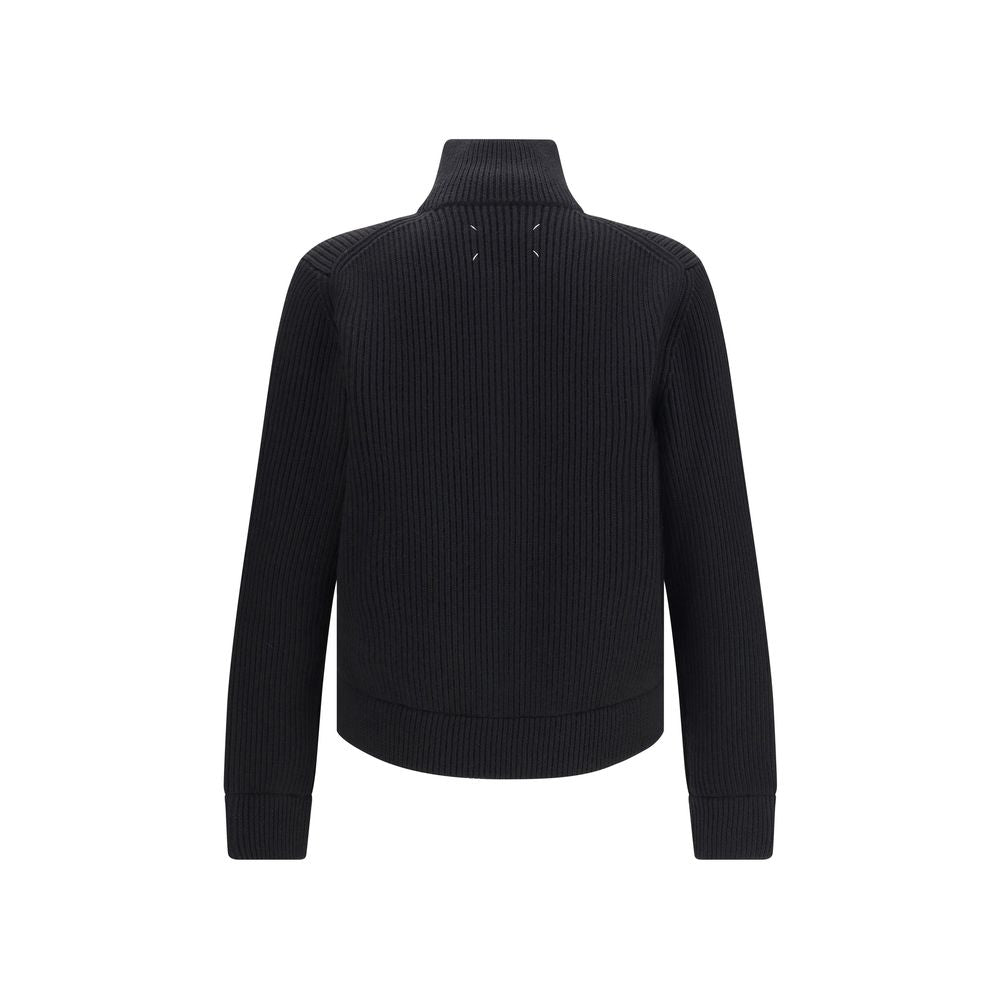 Zipped Cotton Cardigan