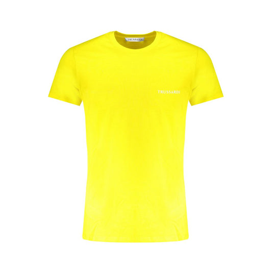 Tricou galben din bumbac