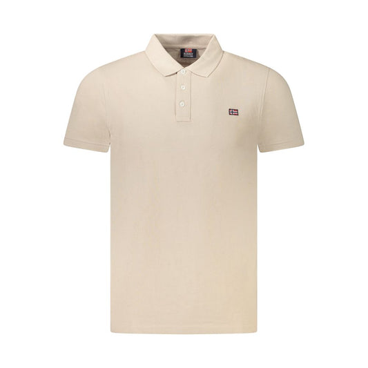 Tricou polo bej din bumbac