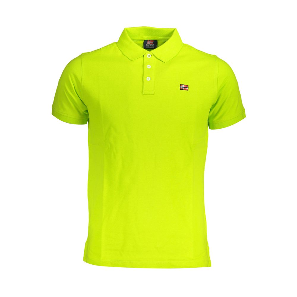 Tricou polo galben din bumbac pentru bărbați