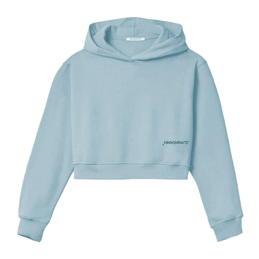 "Blue Cotton Women's Cropped Sweater"