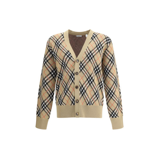 Cardigan din lână cu model Archive Check