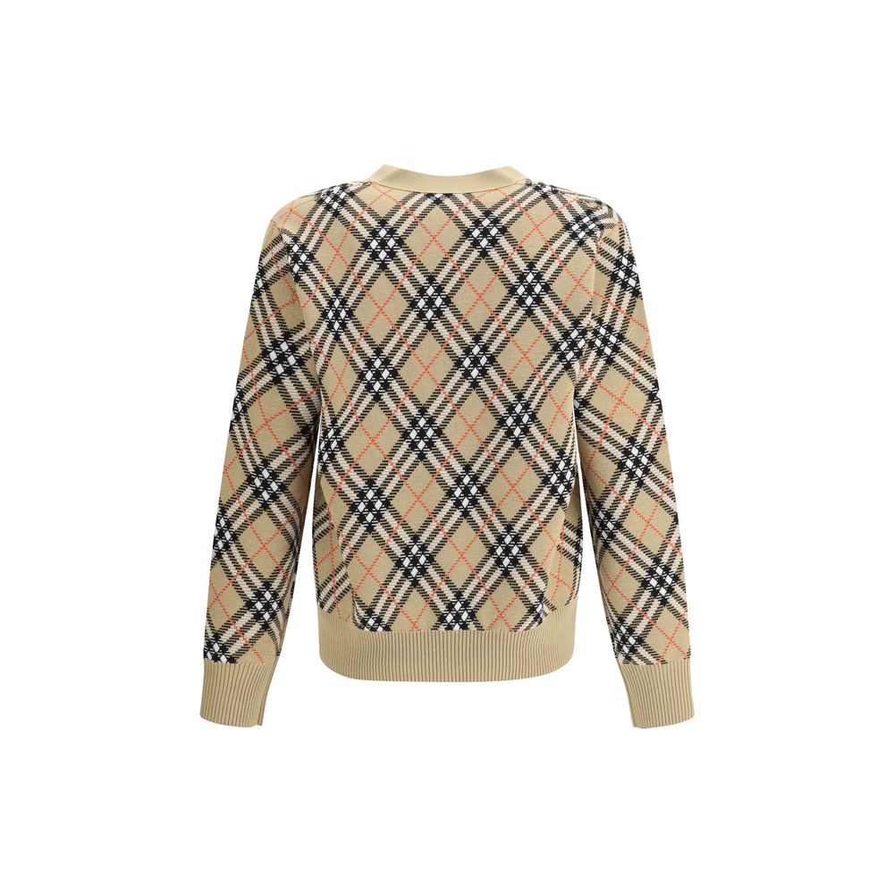 Cardigan din lână cu model Archive Check